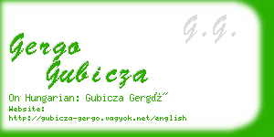 gergo gubicza business card